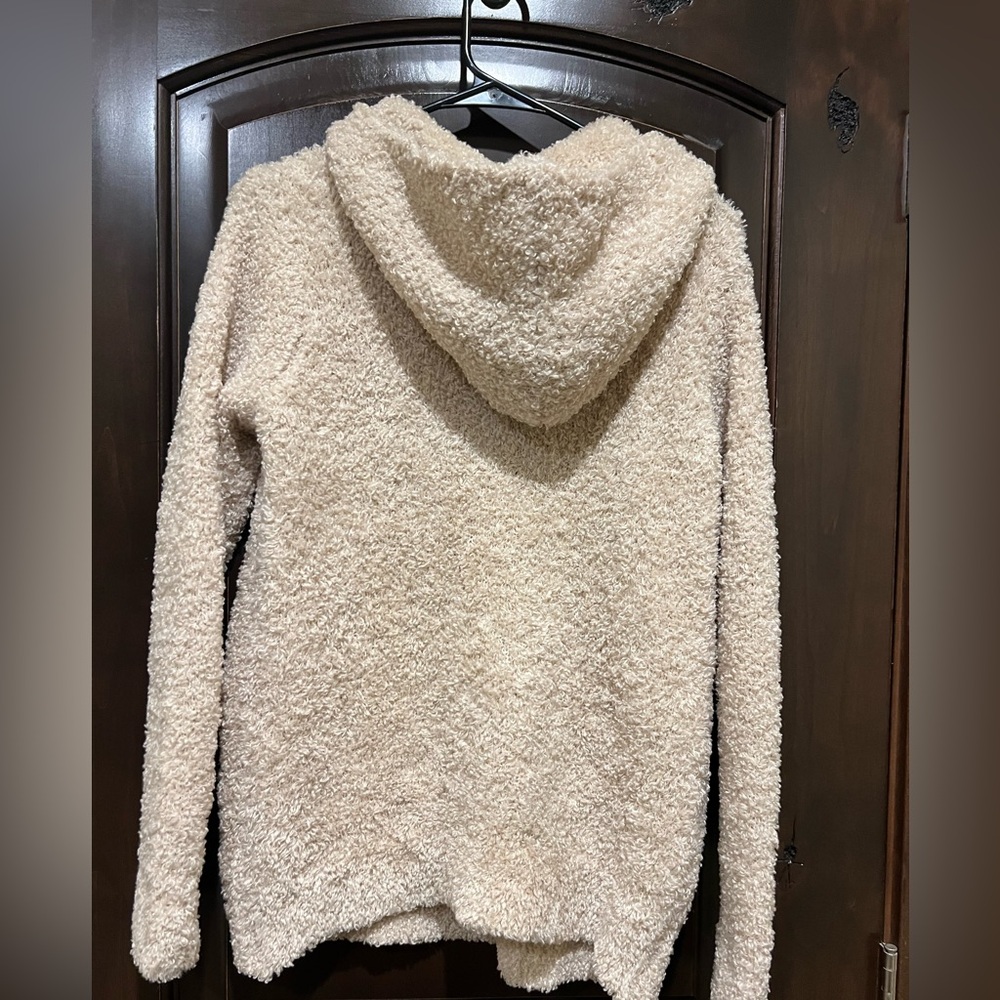Beige Sherpa Hoodie - Picture 2 of 4